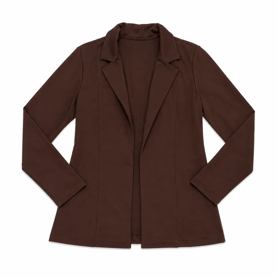 Blazer marrom private label em moletom